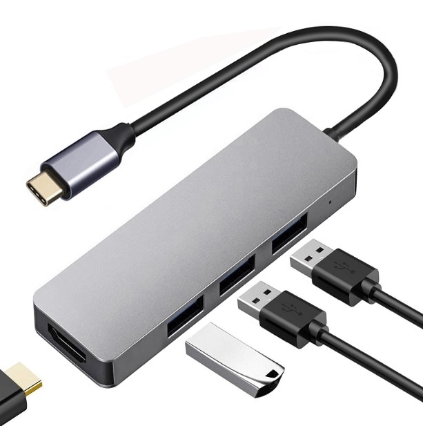 USBハブ – USB Type C to HDMI + USB 3.0 + USB 2.0 x 2